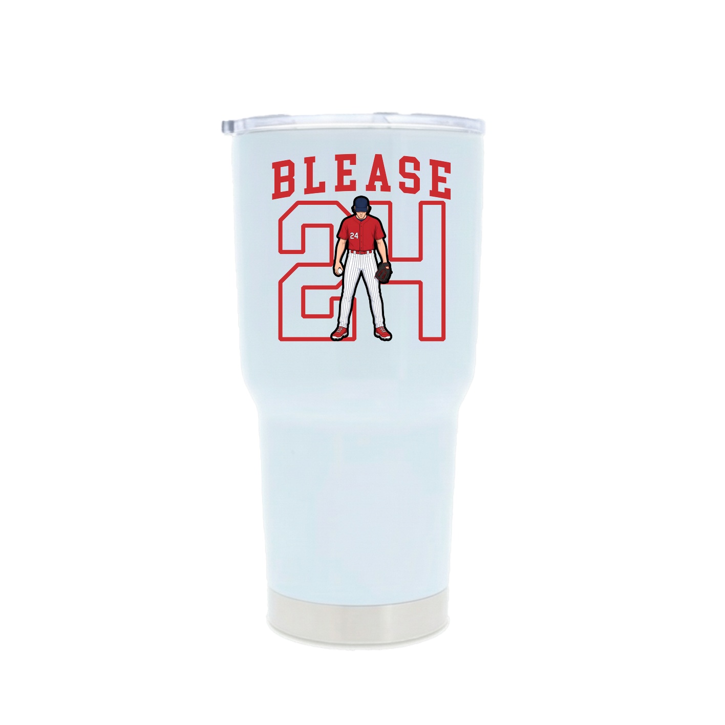 30oz Stainless Steel Tumbler — Shirsey in White