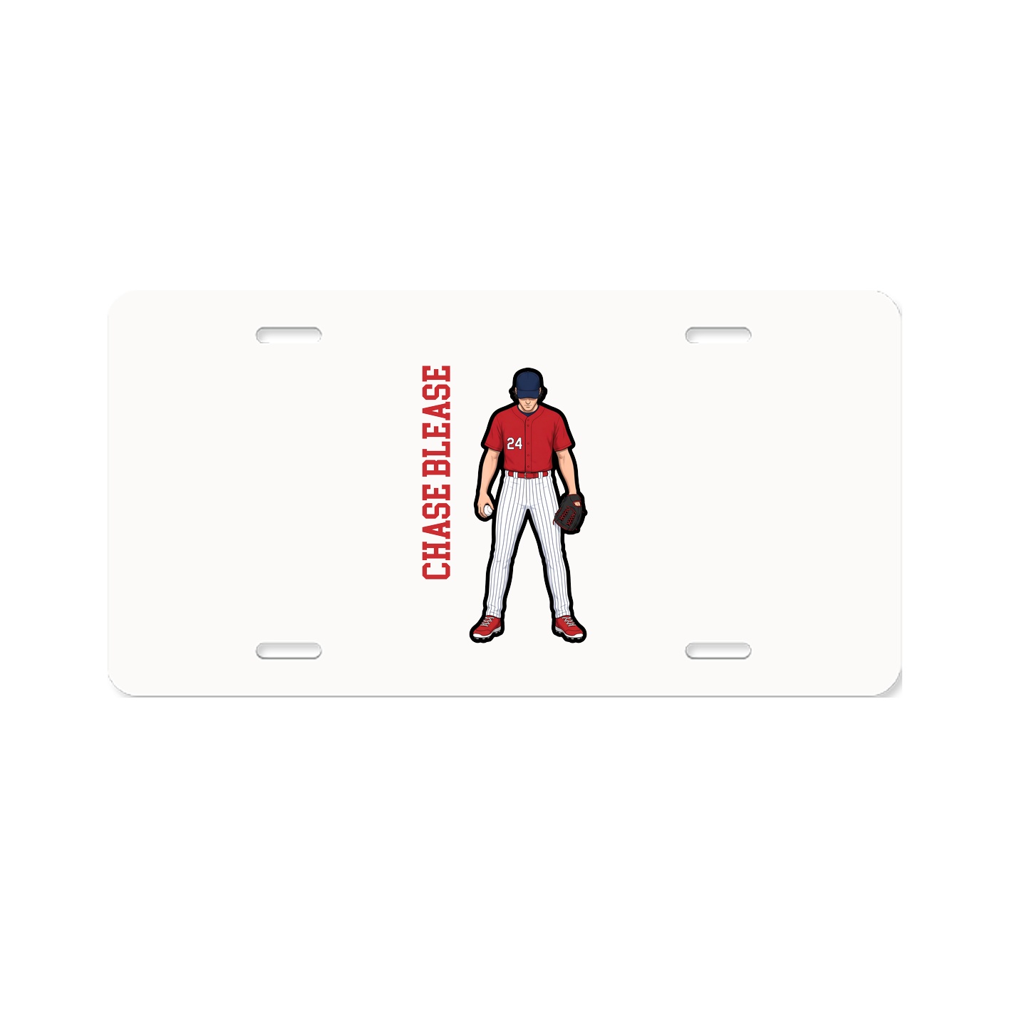 License Plate — Name Vertical in Classic