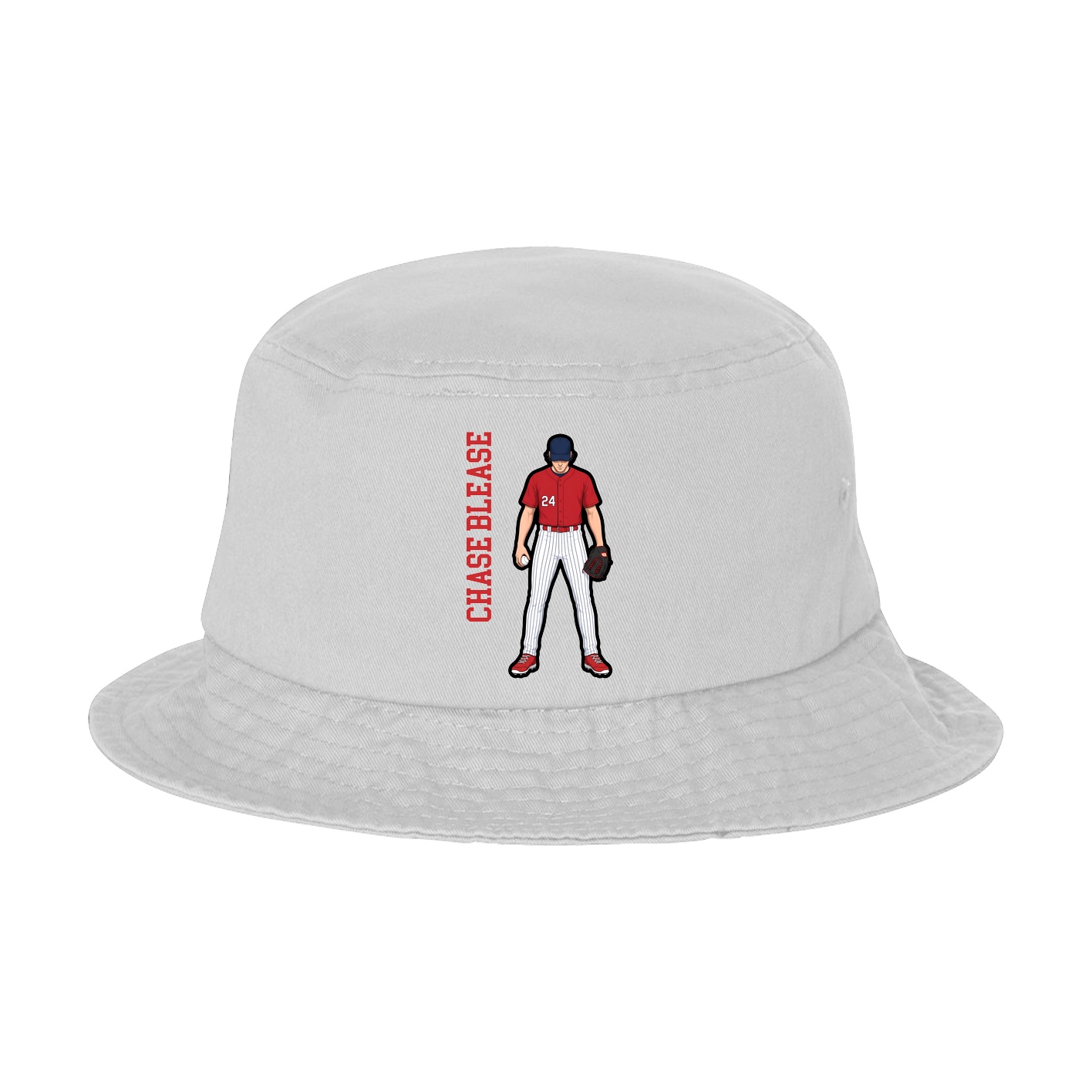 Bucket Cap — Name Vertical in White