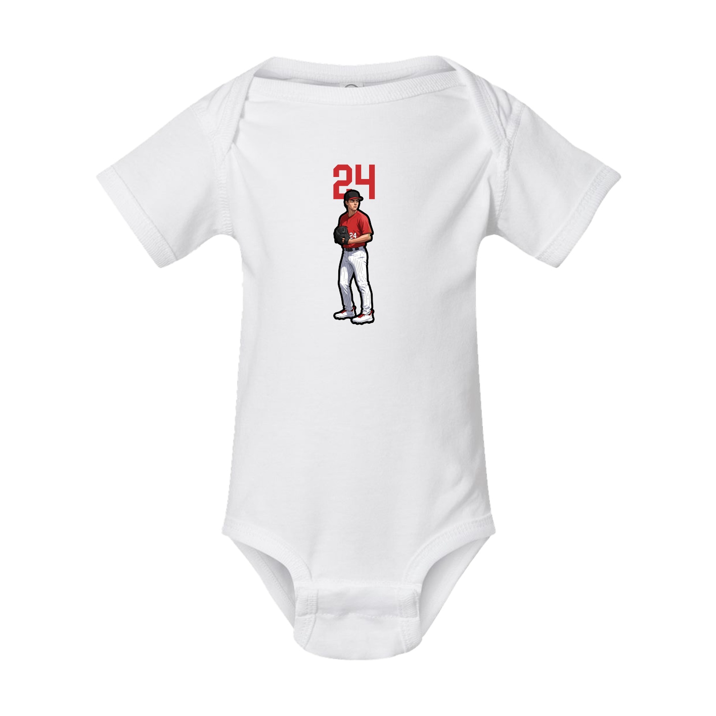 Baby Onesie — Number Top in White