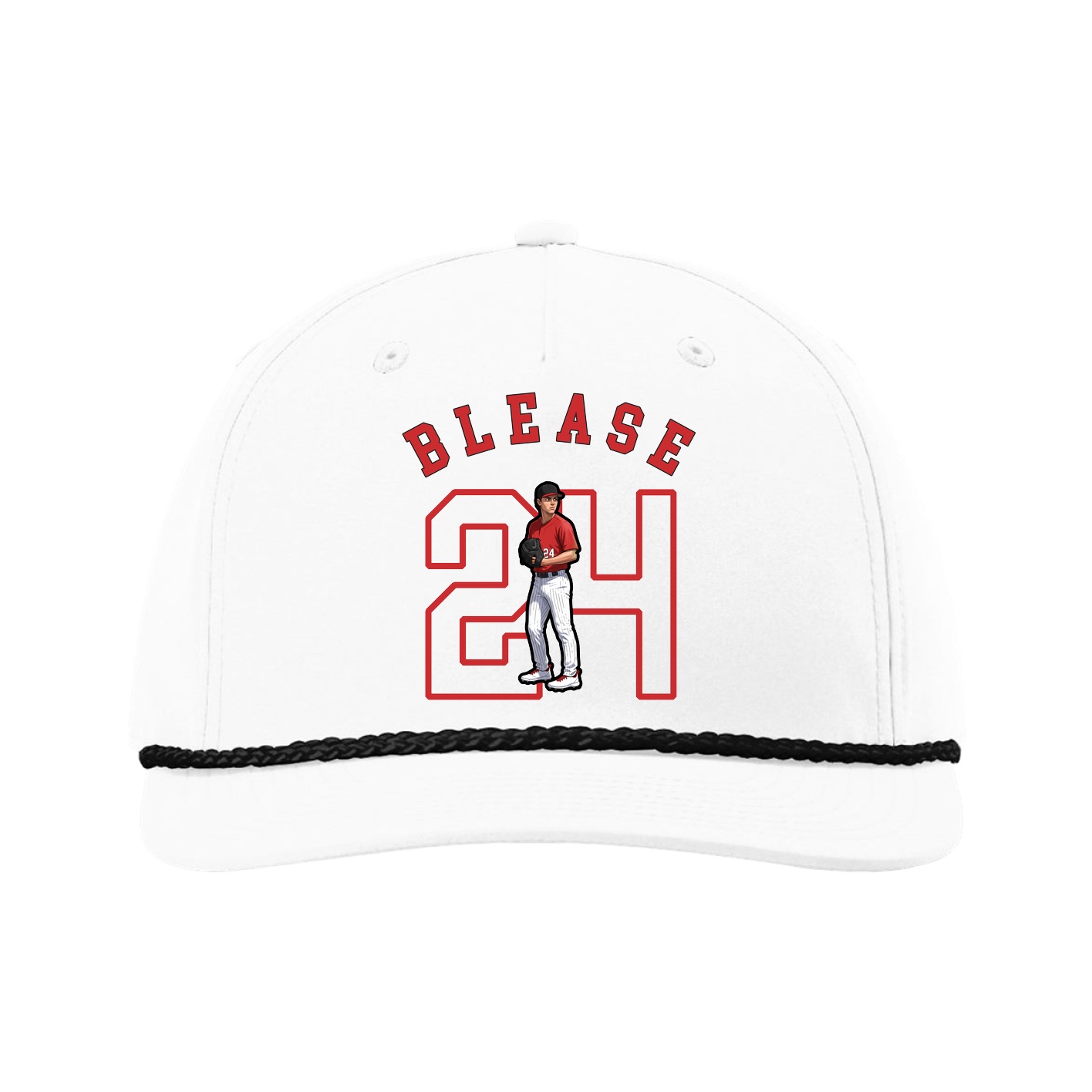 Five-Panel Classic Rope Cap — Shirsey Arch in White