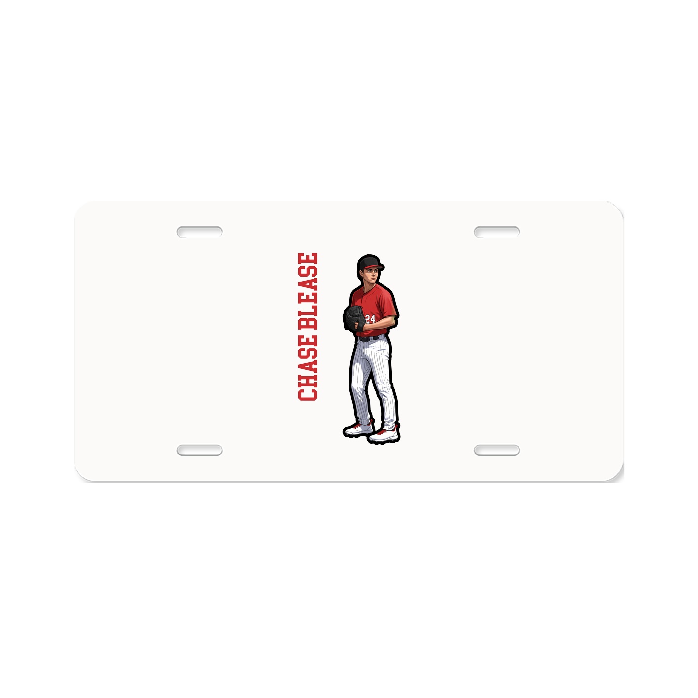 License Plate — Name Vertical in Classic