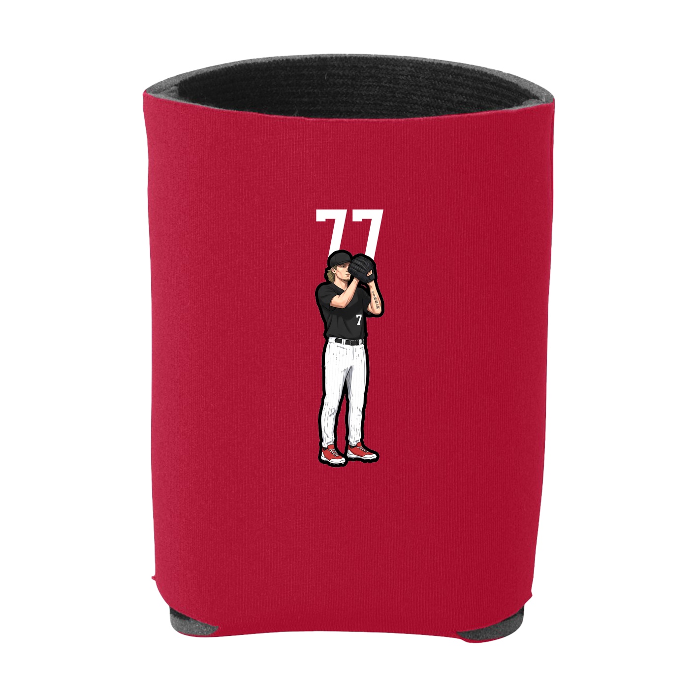 Can Holder — Number Top in Red