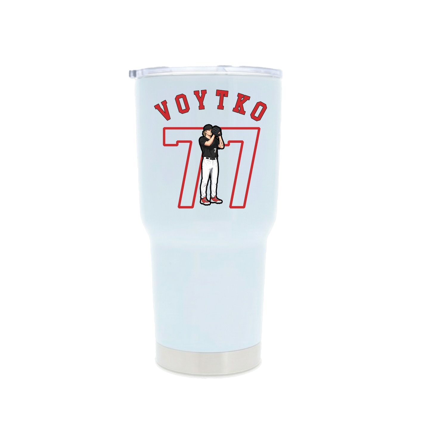 30oz Stainless Steel Tumbler — Shirsey Arch in White