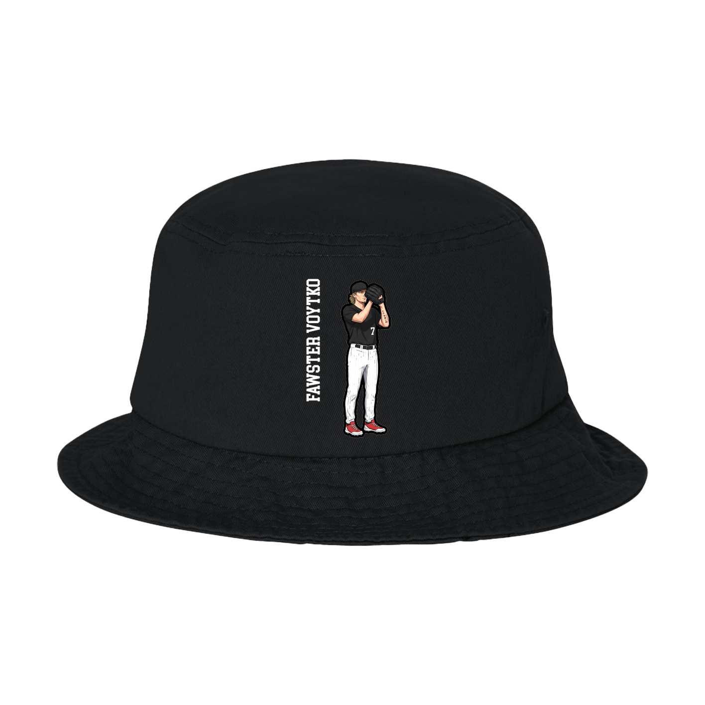 Bucket Cap — Name Vertical in Black
