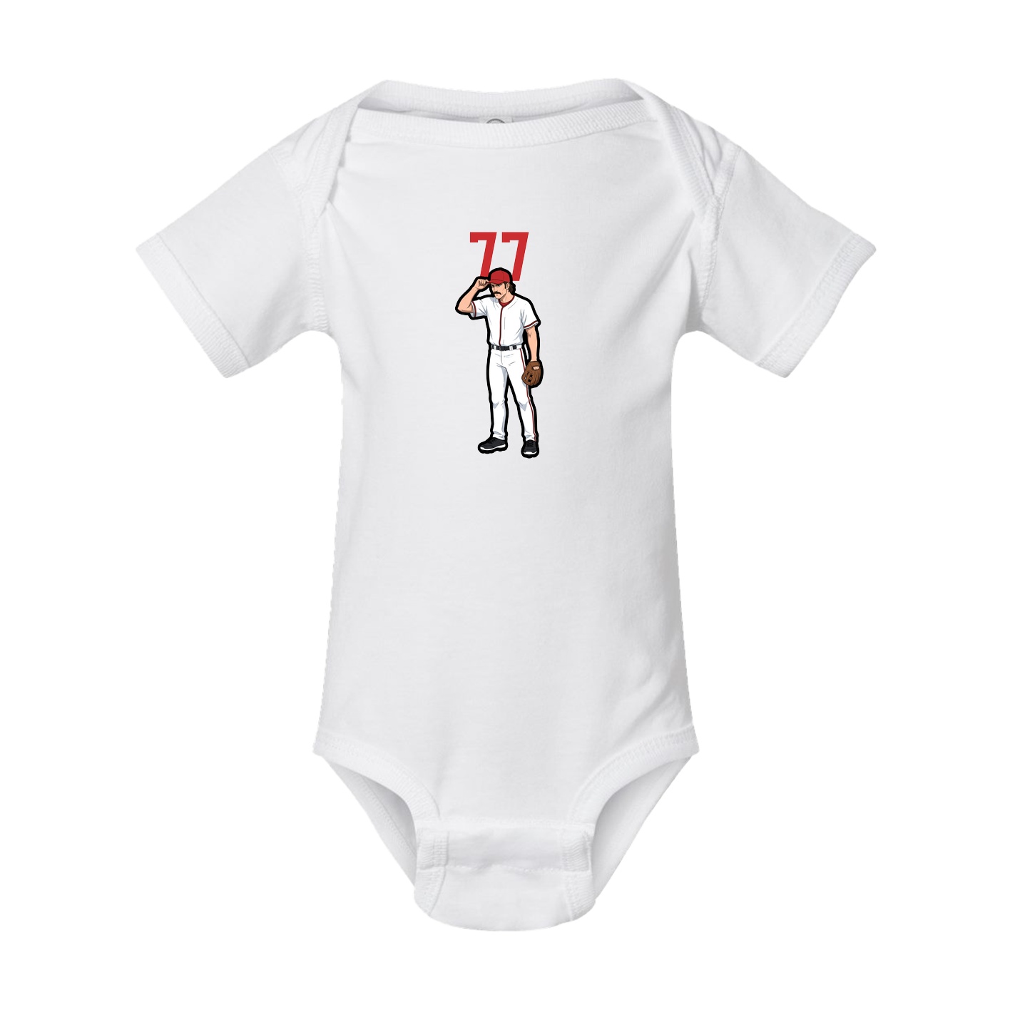 Baby Onesie — Number Top in White