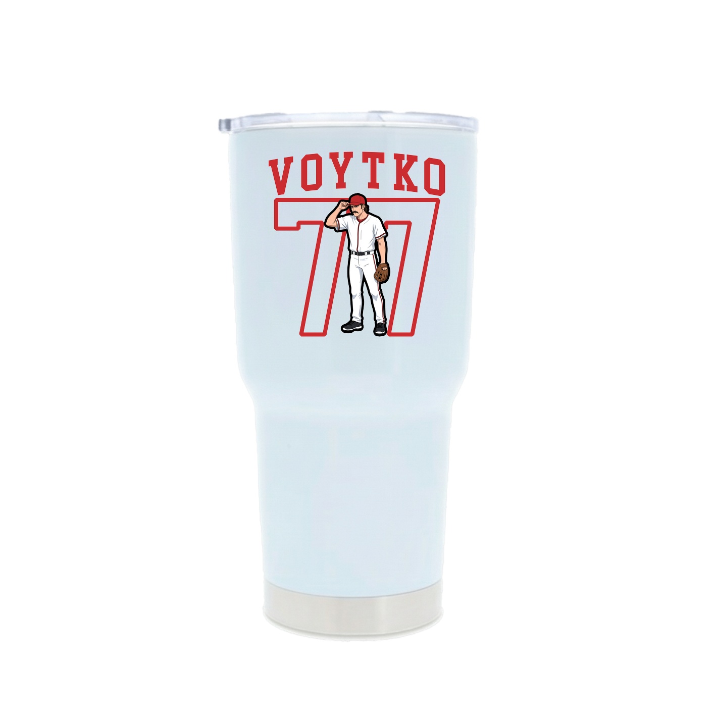 30oz Stainless Steel Tumbler — Shirsey in White