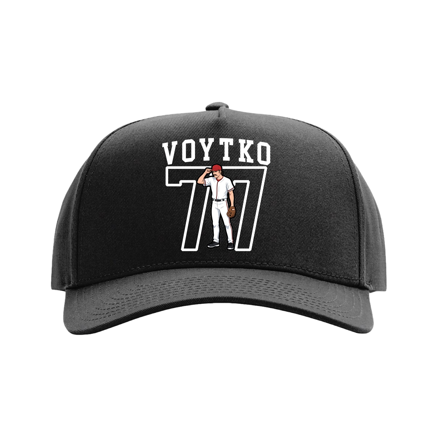 Full Fabric Five-Panel Champ Cap — Shirsey in Black