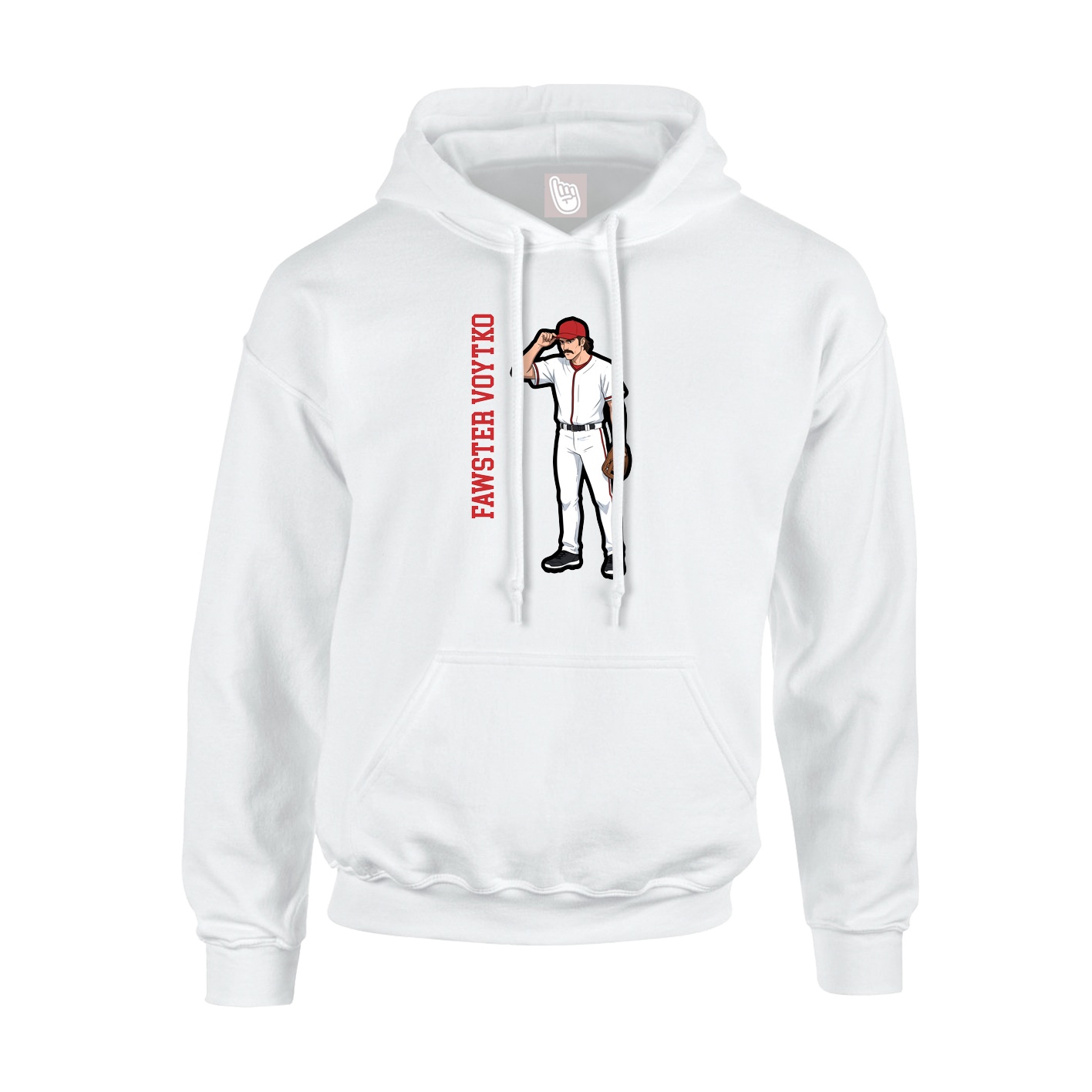 Hoodie — Name Vertical in White