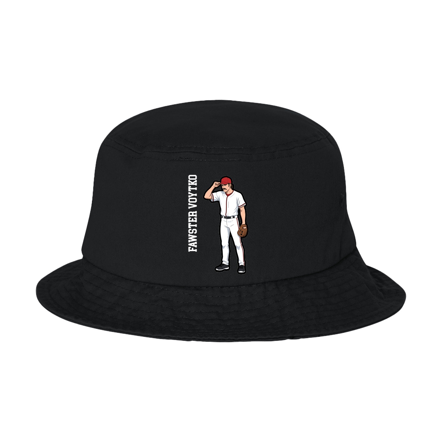 Bucket Cap — Name Vertical in Black