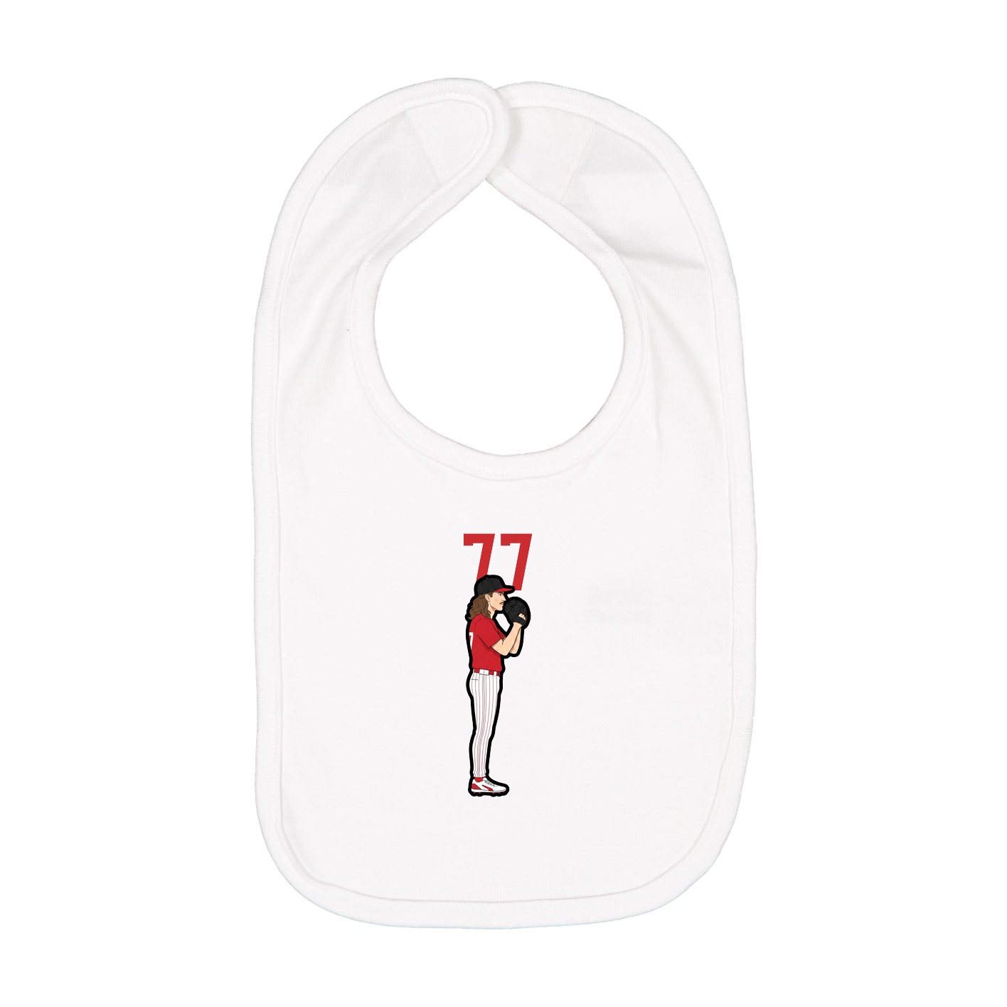 Infant Bib — Number Top in White
