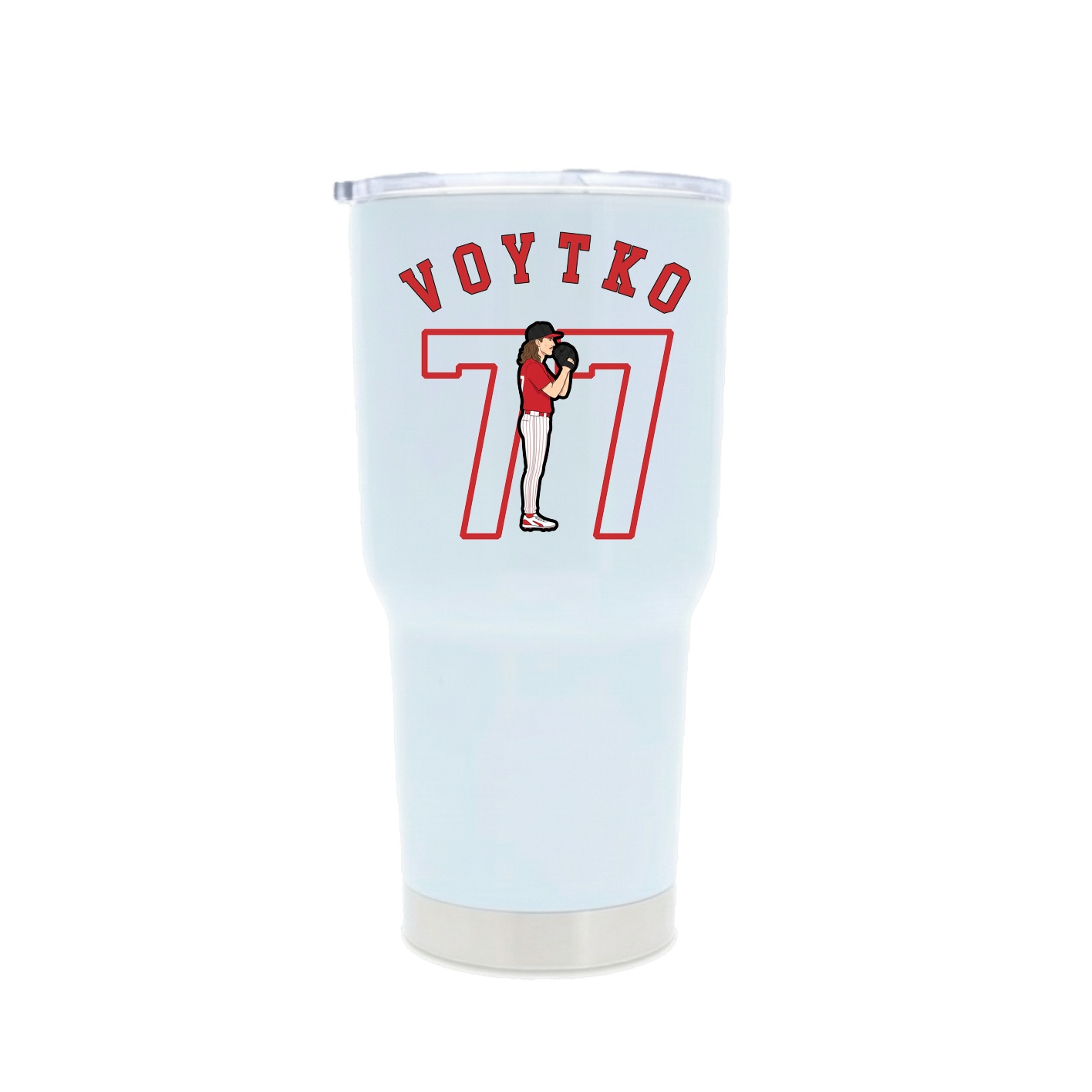 30oz Stainless Steel Tumbler — Shirsey Arch in White