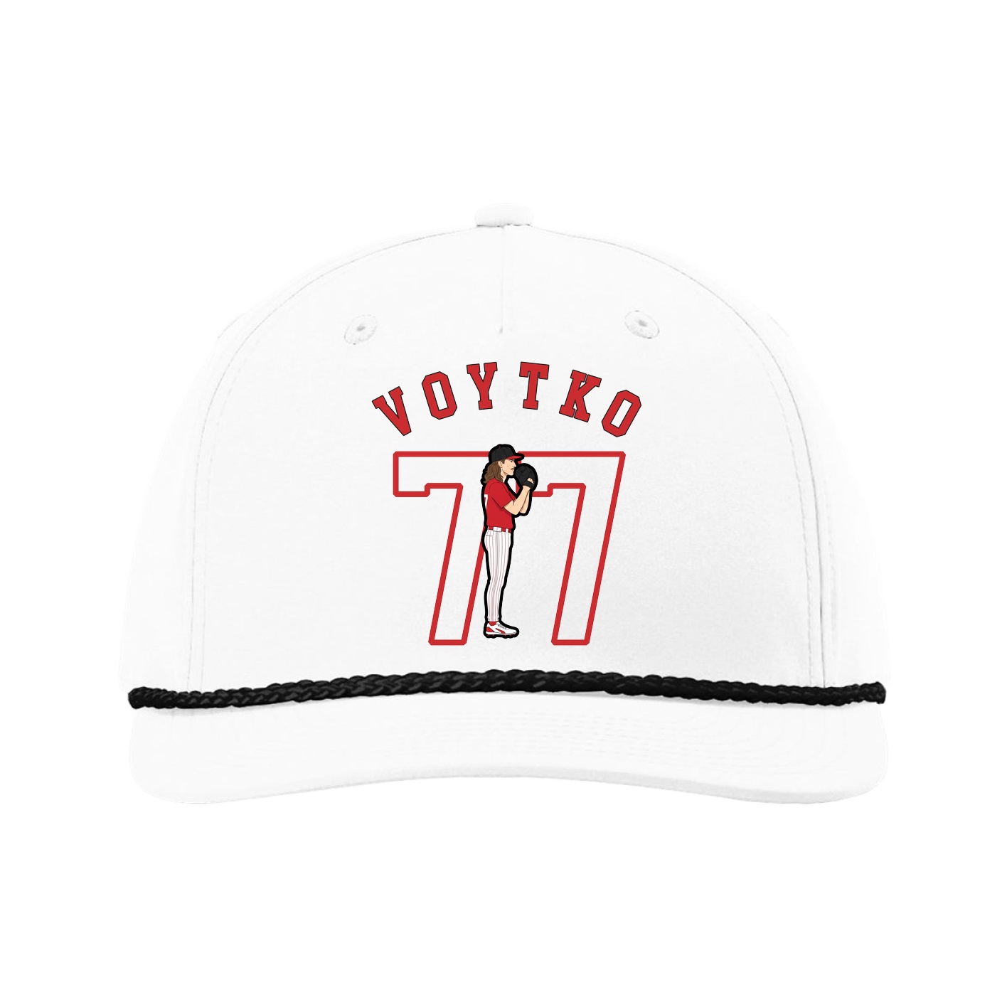 Five-Panel Classic Rope Cap — Shirsey Arch in White