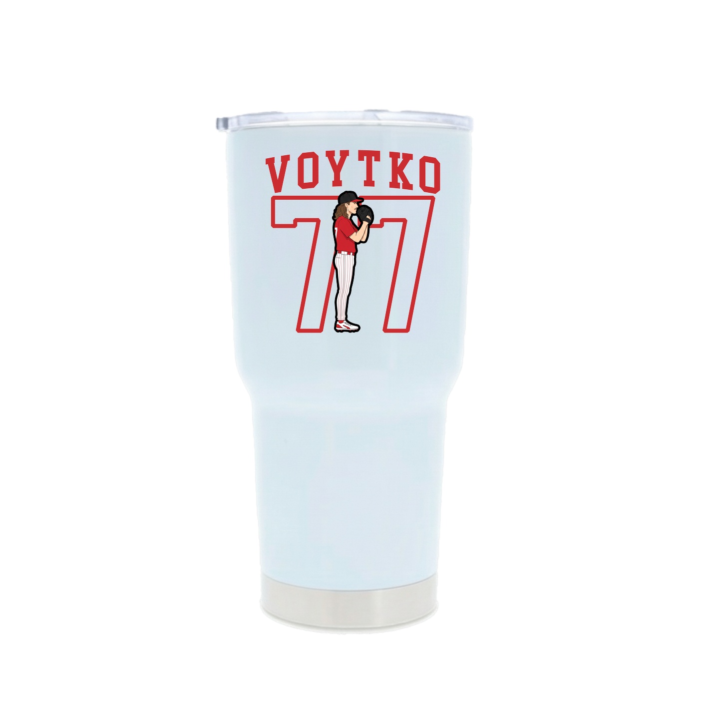 30oz Stainless Steel Tumbler — Shirsey in White