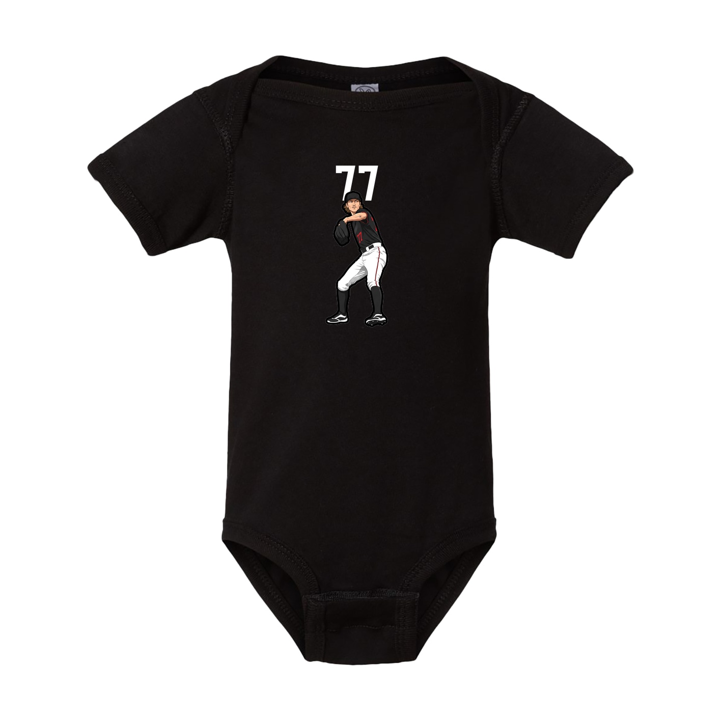 Baby Onesie — Number Top in Black