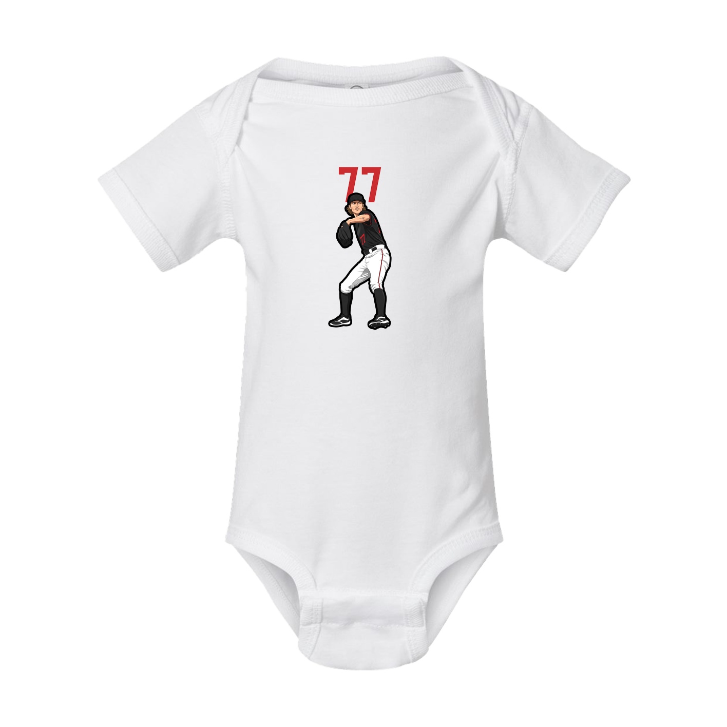 Baby Onesie — Number Top in White