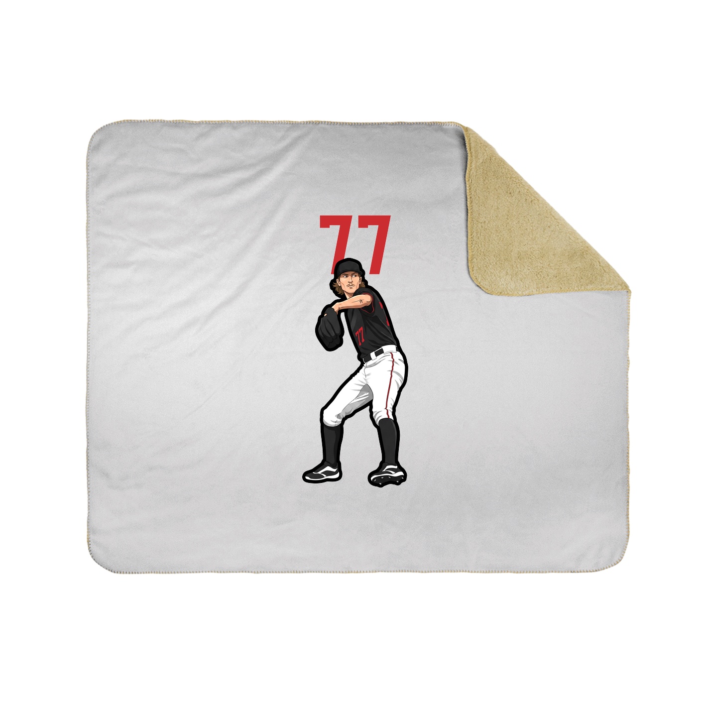 Throw Blanket — Number Top in White