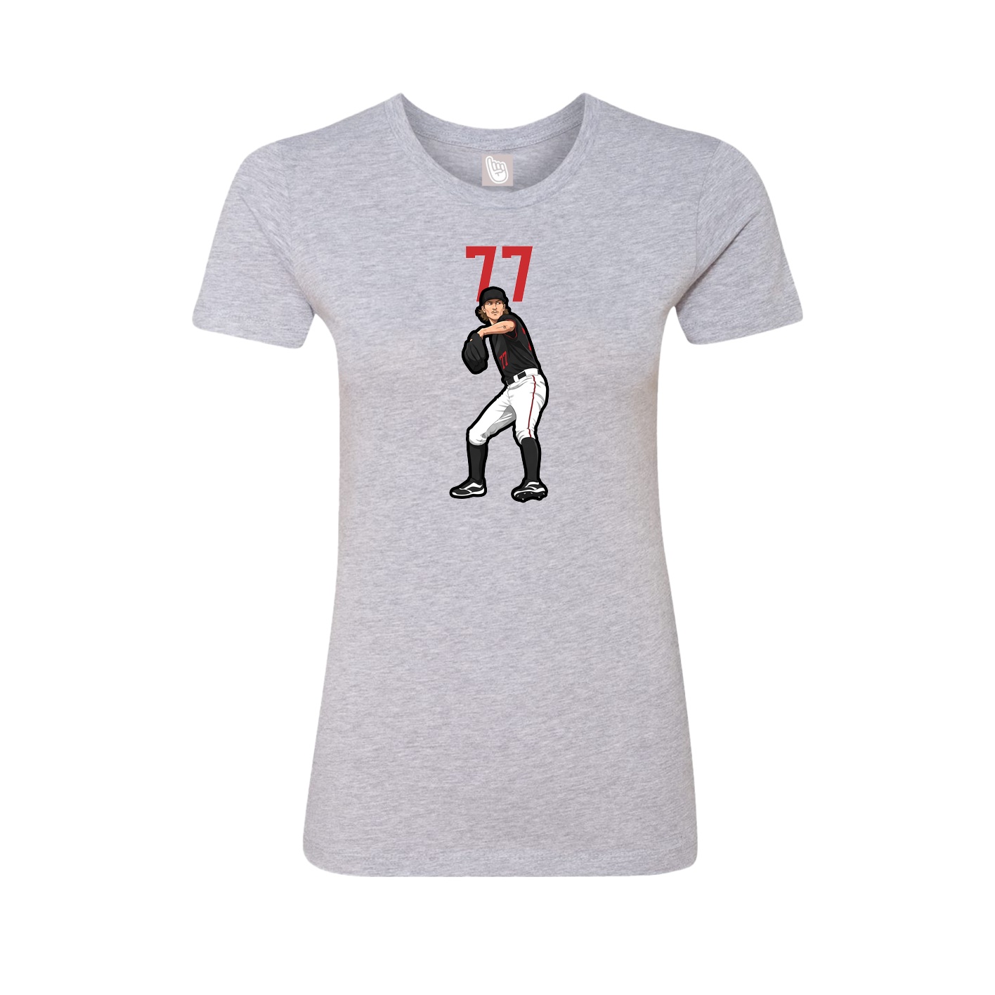 Womens Tee — Number Top in Grey