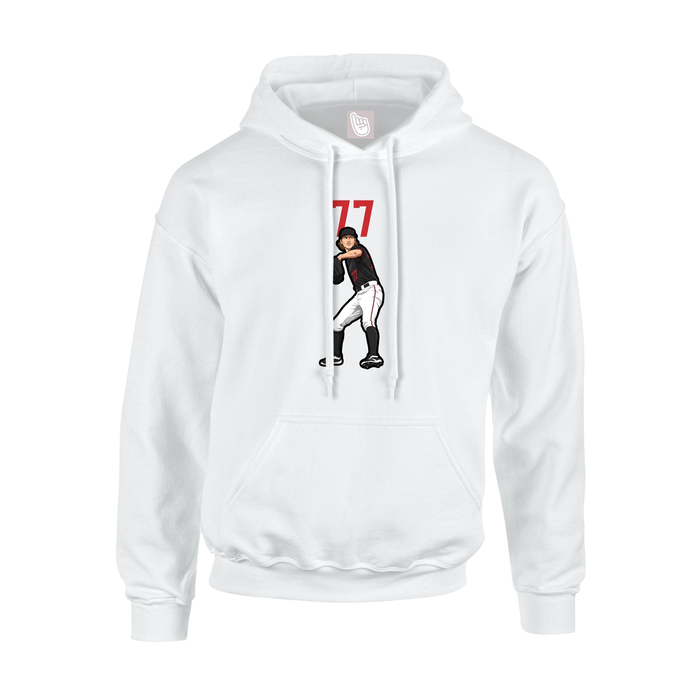 Hoodie — Number Top in White