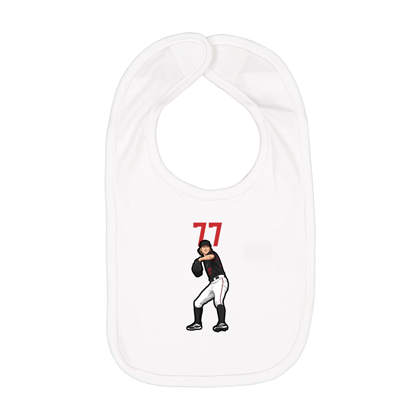 Infant Bib — Number Top in White