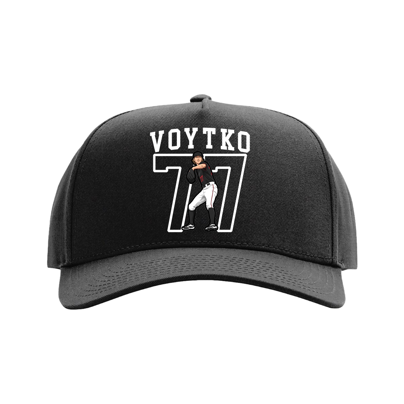 Full Fabric Five-Panel Champ Cap — Shirsey in Black