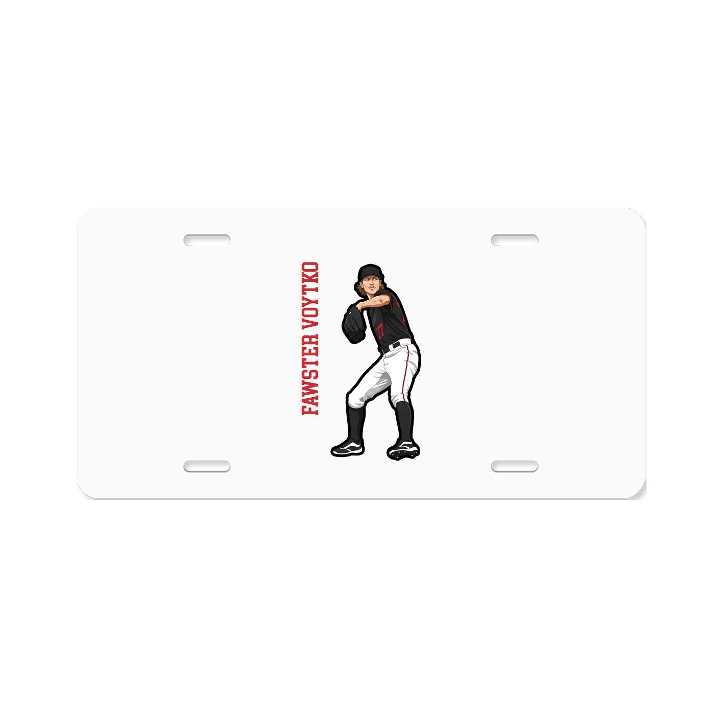 License Plate — Name Vertical in Classic