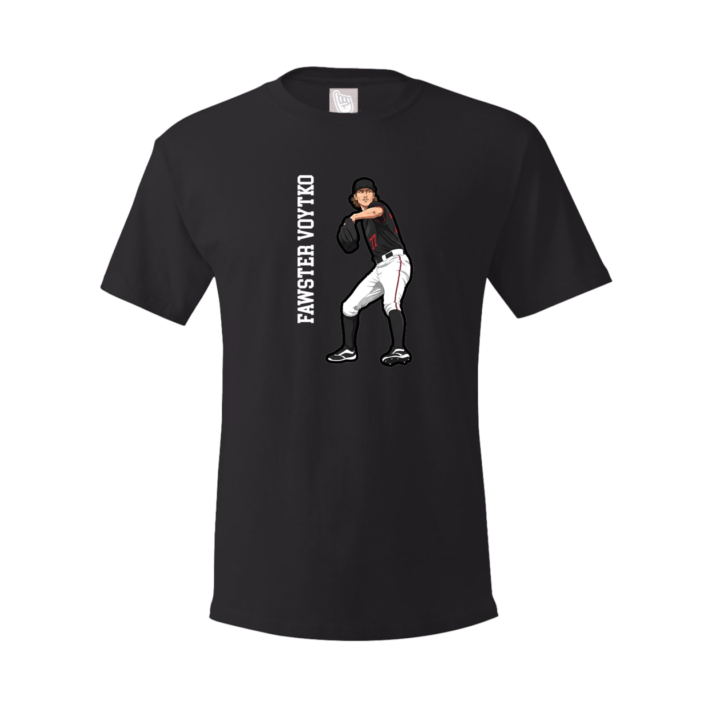 Youth Tee — Name Vertical in Black