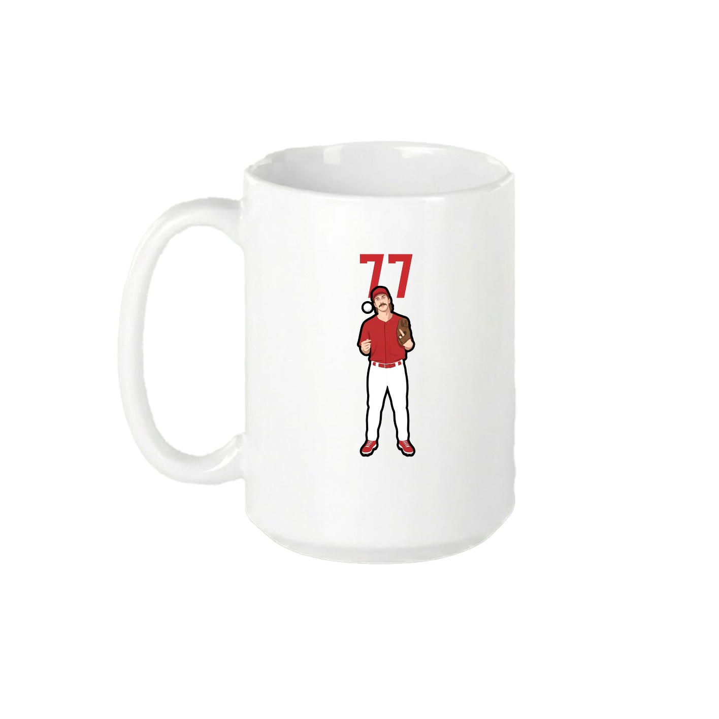 15oz Coffee Mug — Number Top in White