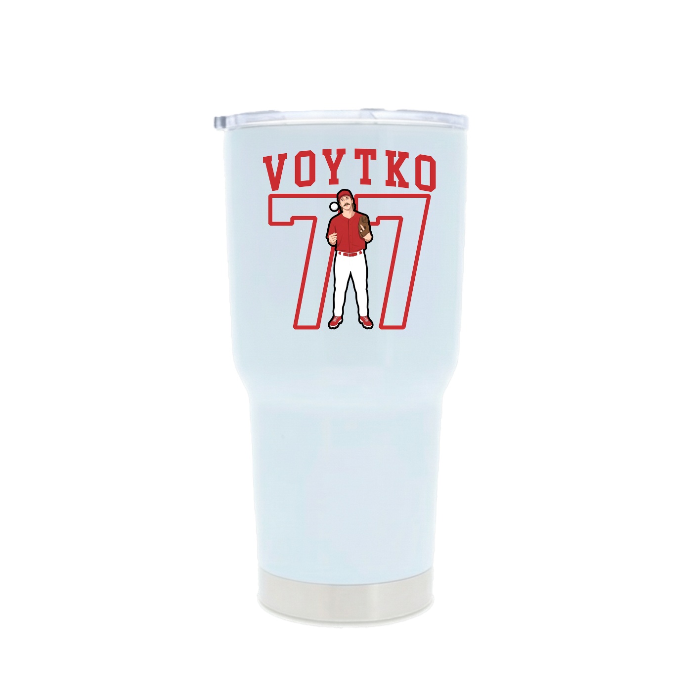 30oz Stainless Steel Tumbler — Shirsey in White