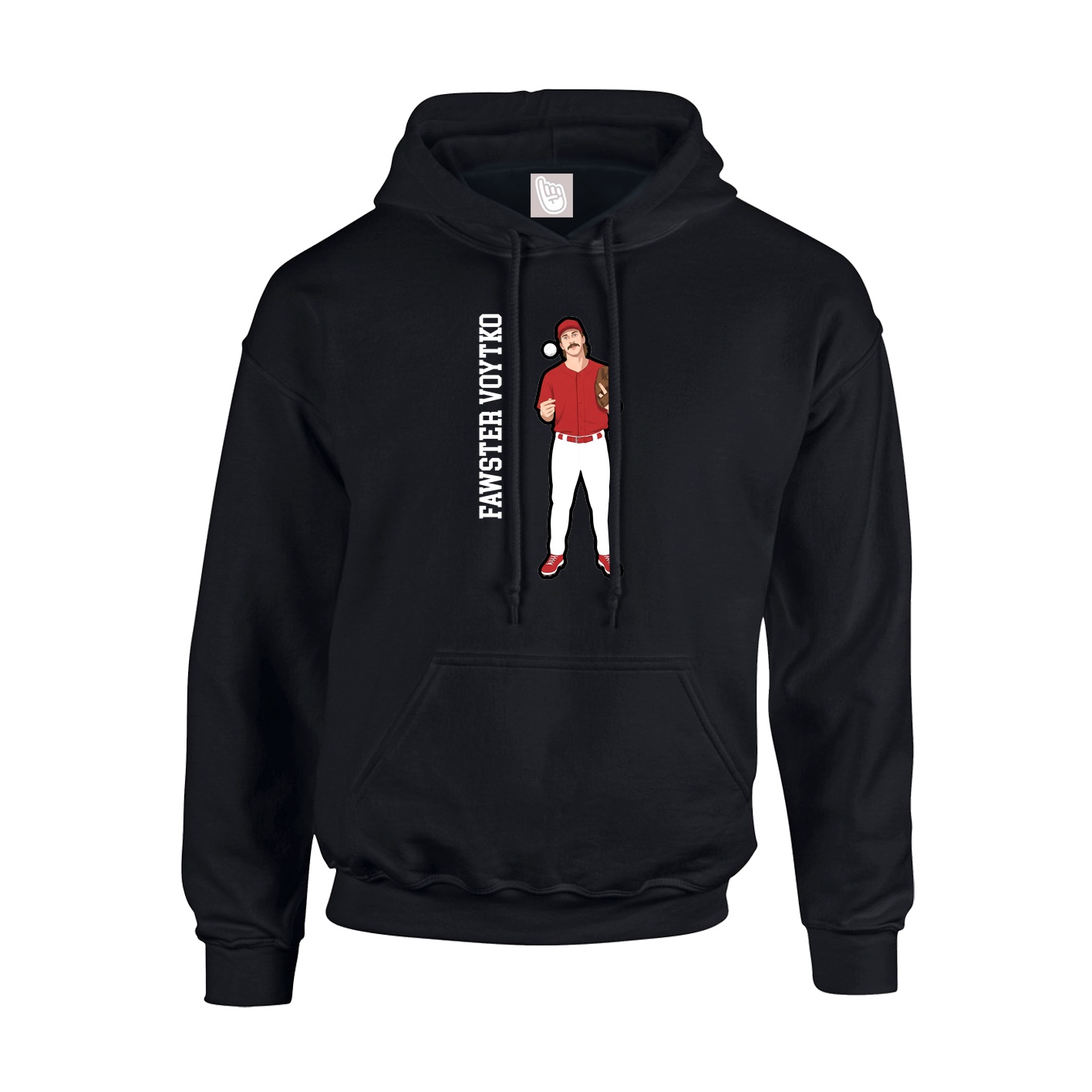 Hoodie — Name Vertical in Black