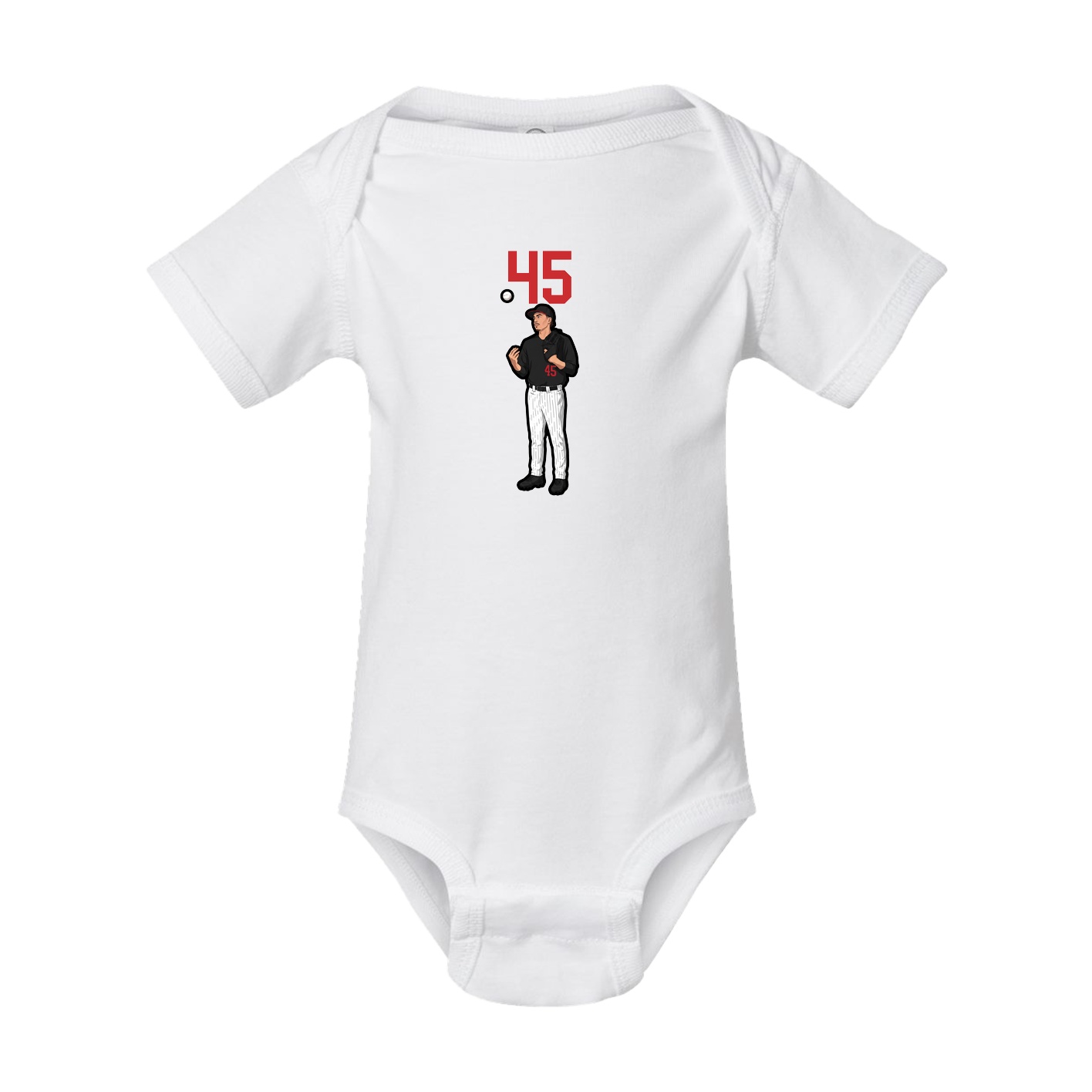 Baby Onesie — Number Top in White