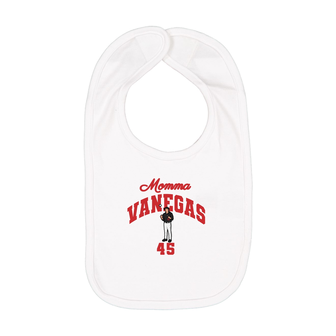 Infant Bib — Mothers Day Arch in White