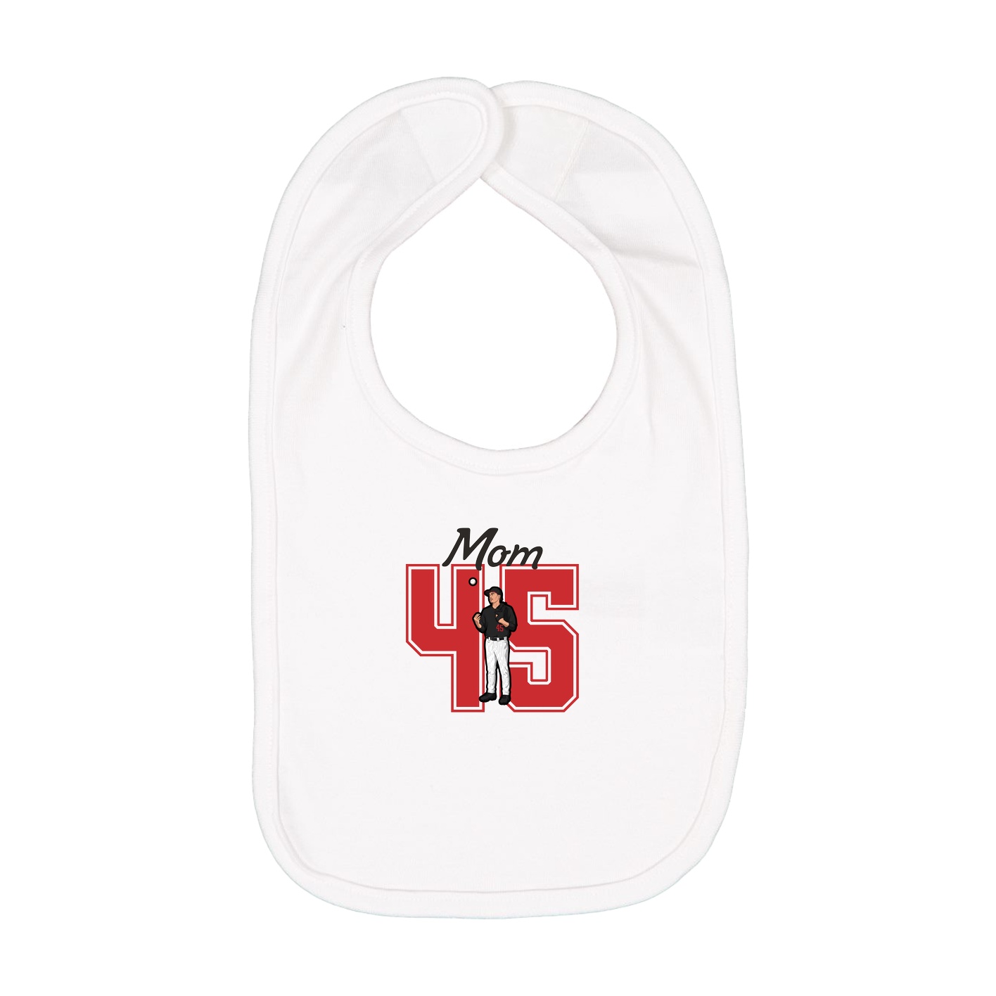 Infant Bib — Mothers Day Shirsey in White