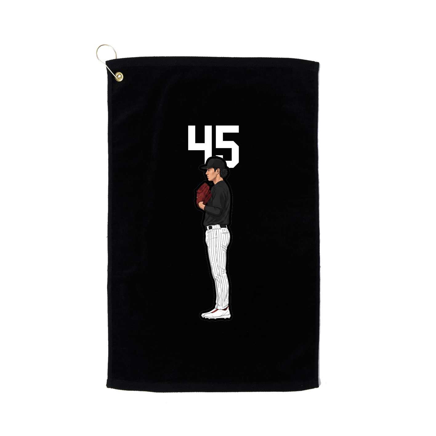 Golf Towel — Number Top in Black