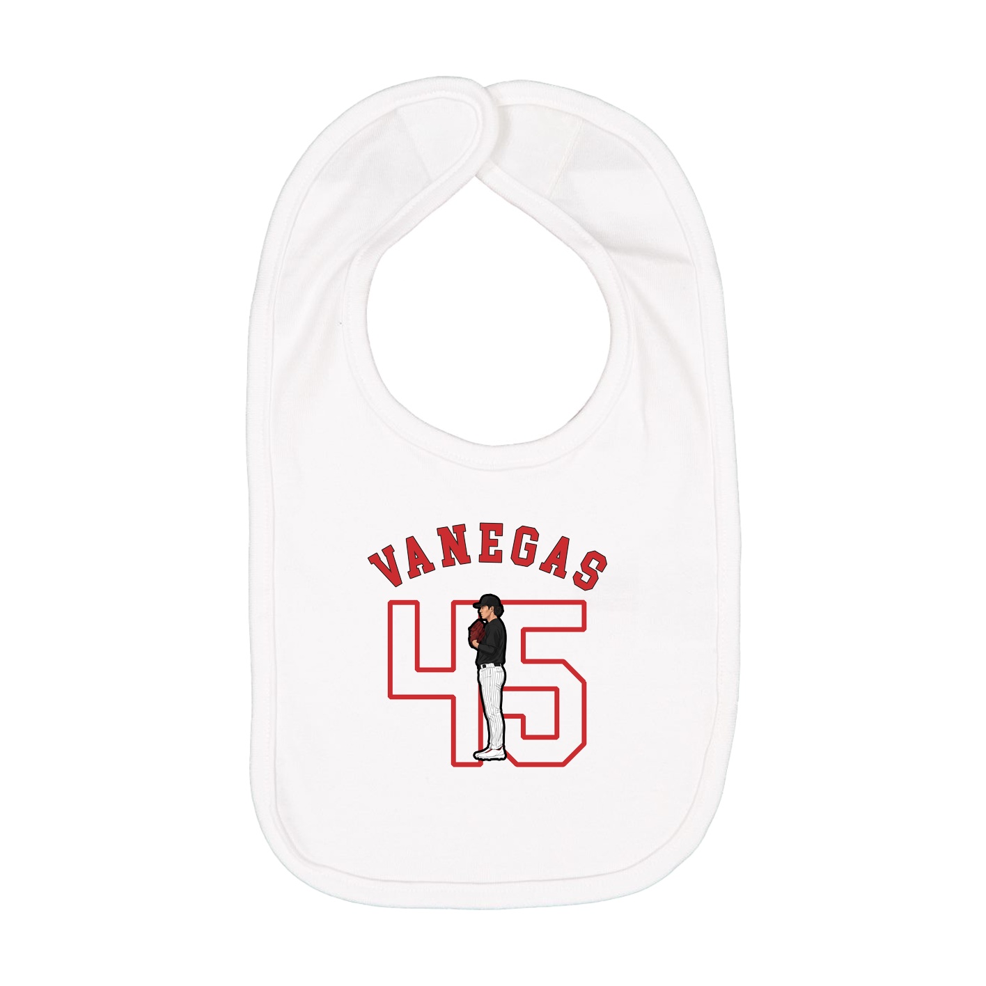 Infant Bib — Shirsey Arch in White