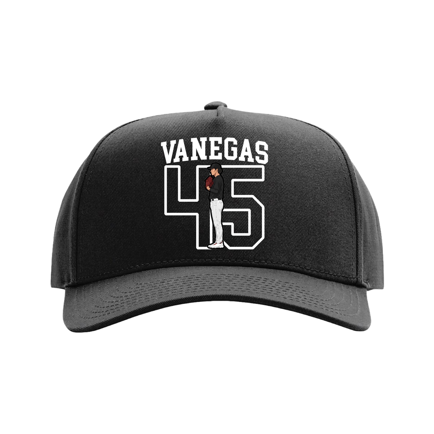 Full Fabric Five-Panel Champ Cap — Shirsey in Black