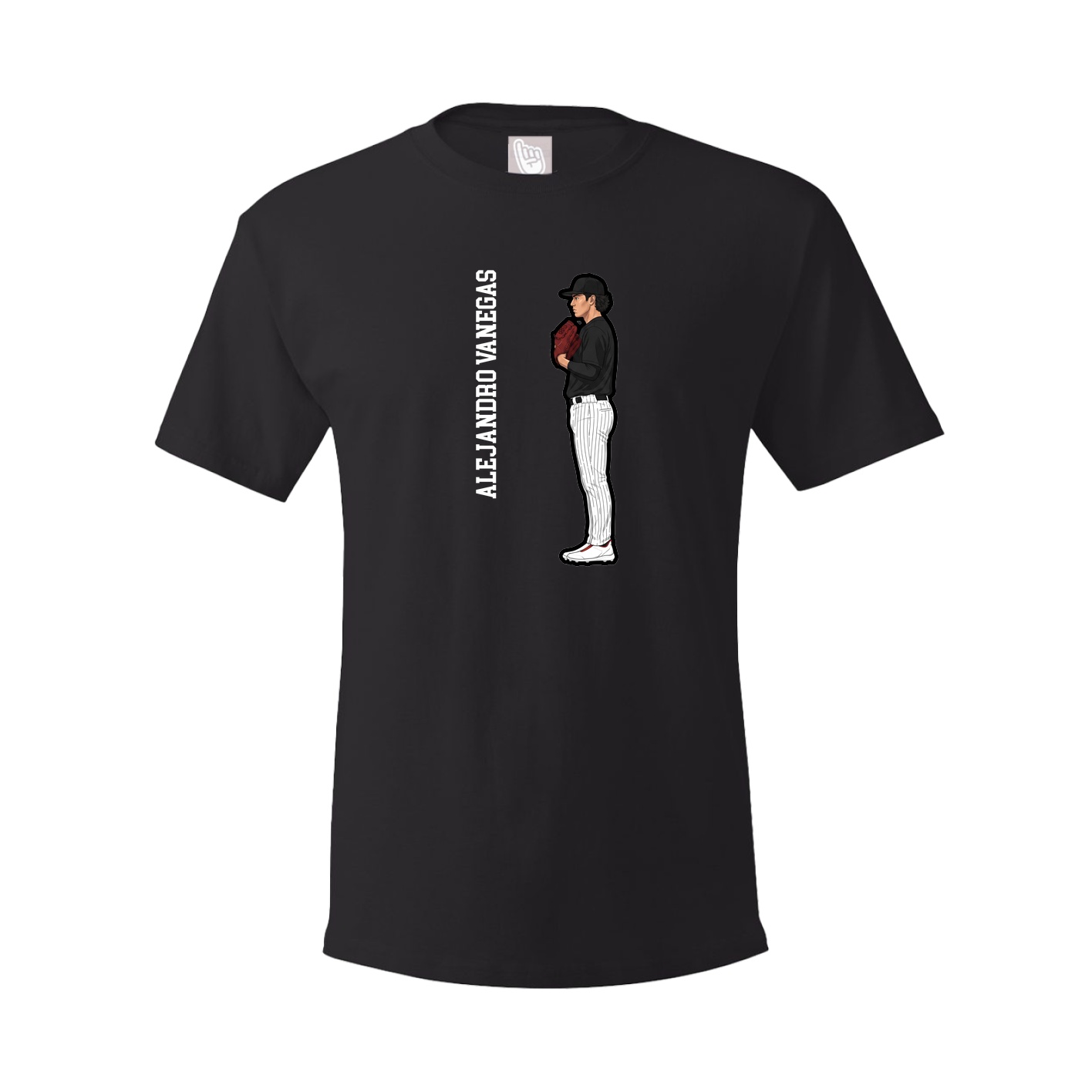 Youth Tee — Name Vertical in Black