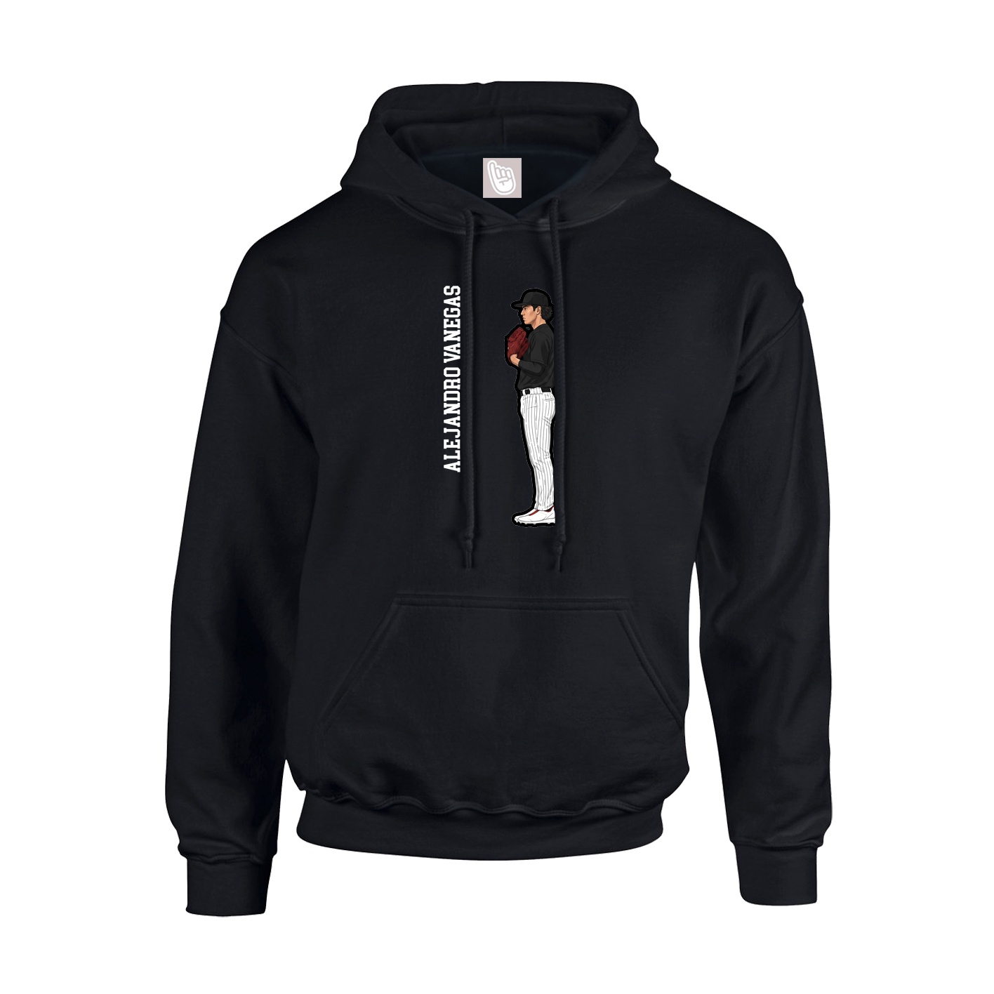 Youth Hoodie — Name Vertical in Black