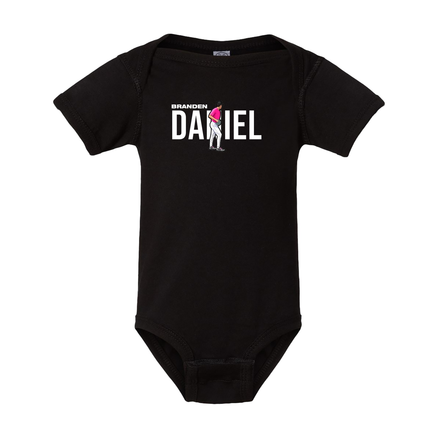 Baby Onesie — Player Name in Black