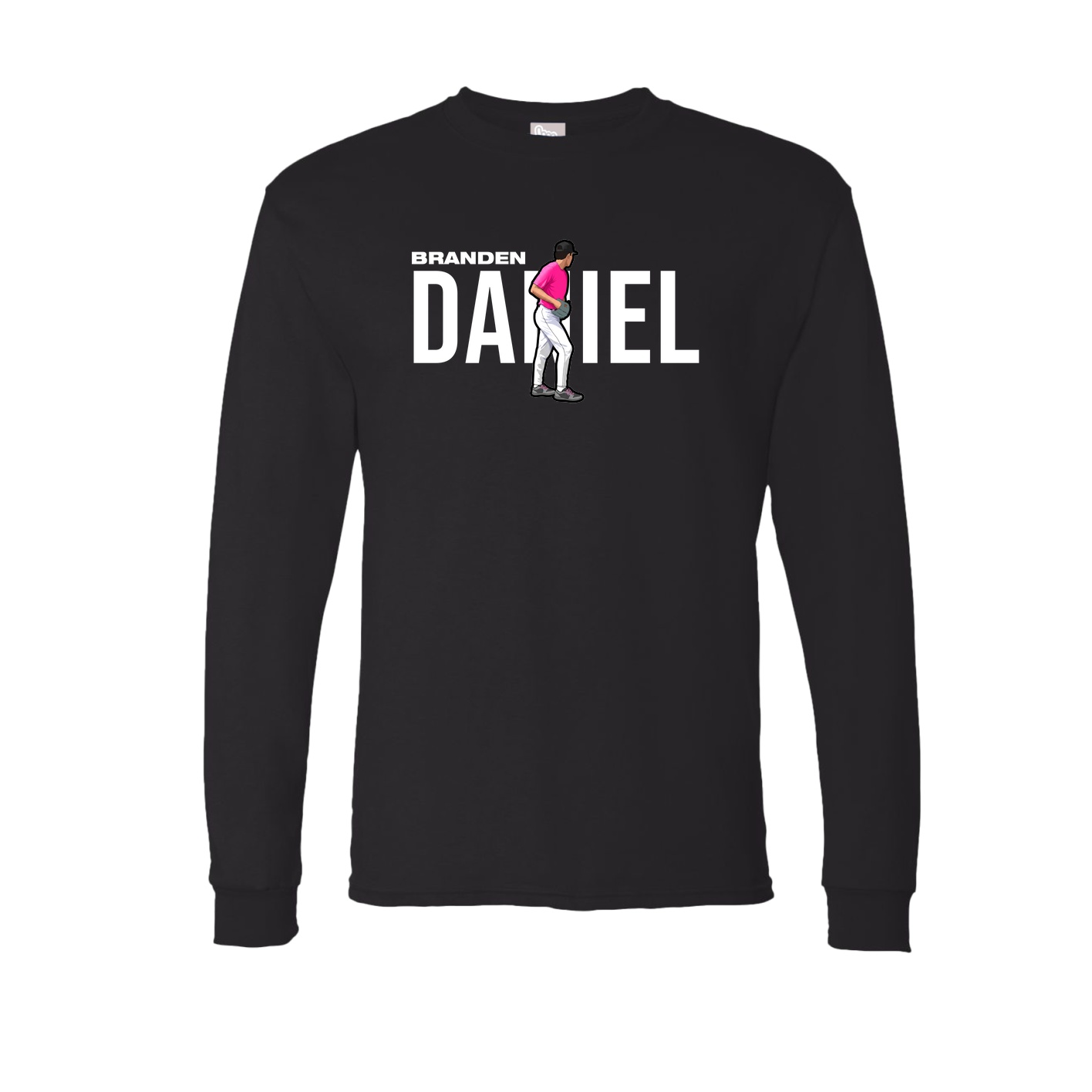Long Sleeve Tee — Player Name in Black