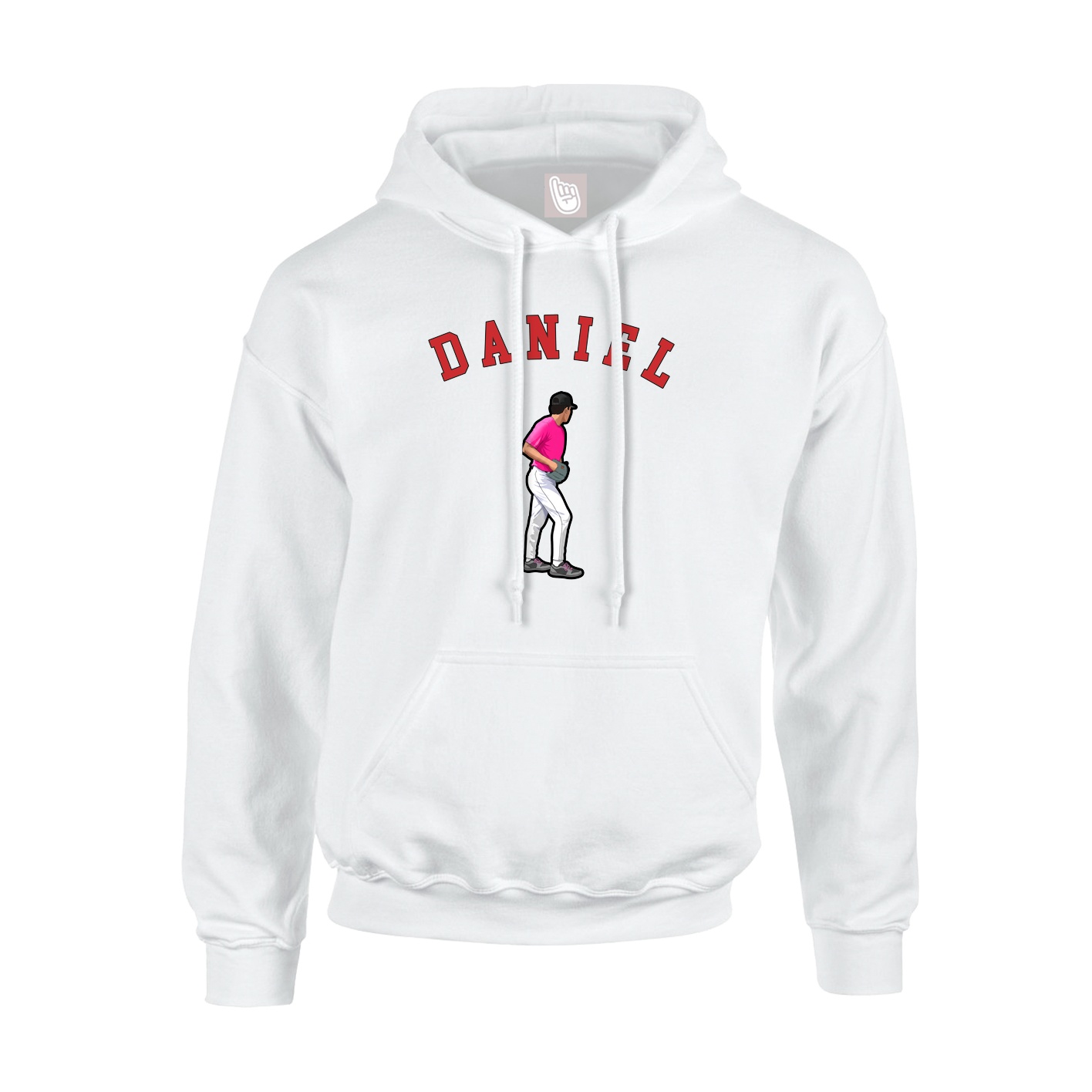 Youth Hoodie — Shirsey Arch in White