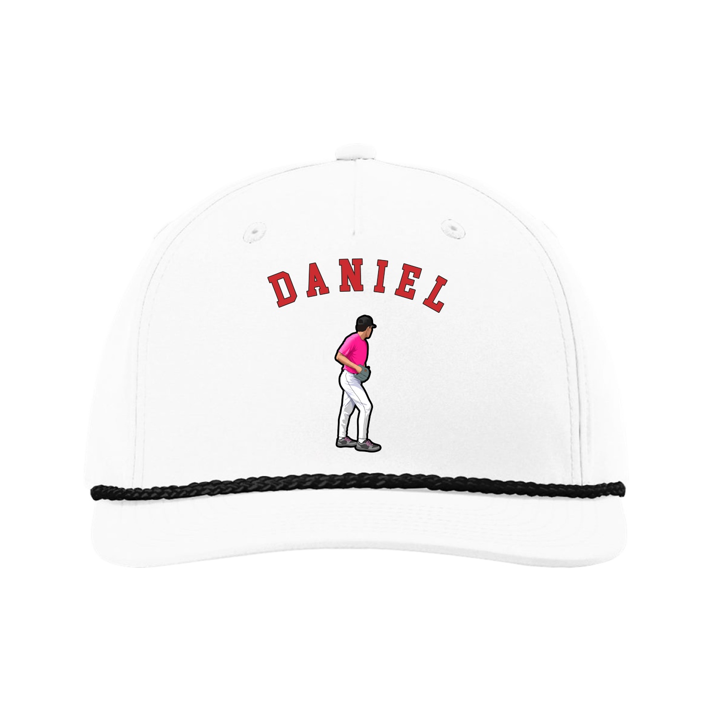 Five-Panel Classic Rope Cap — Shirsey Arch in White