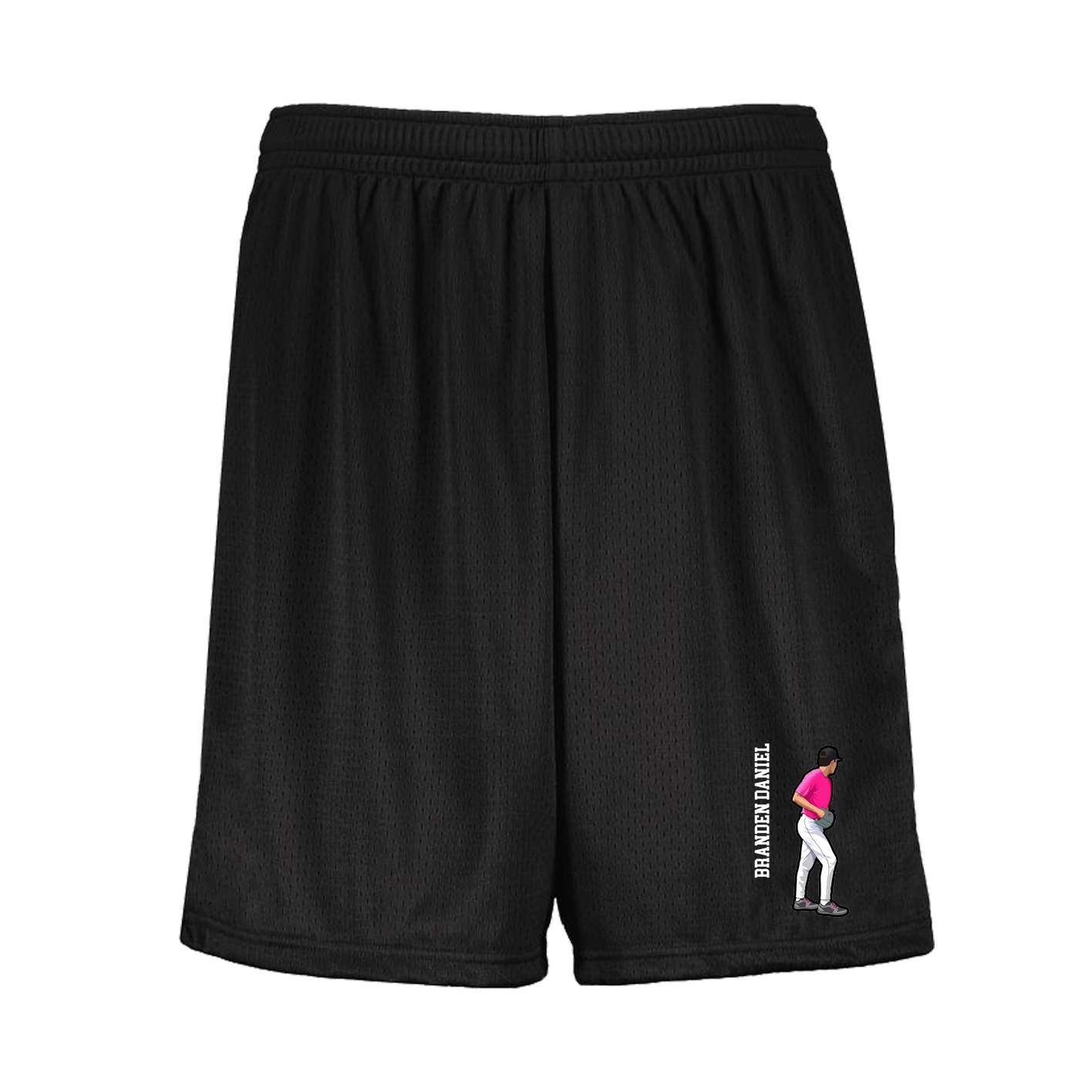 Shorts — Name Vertical in Black