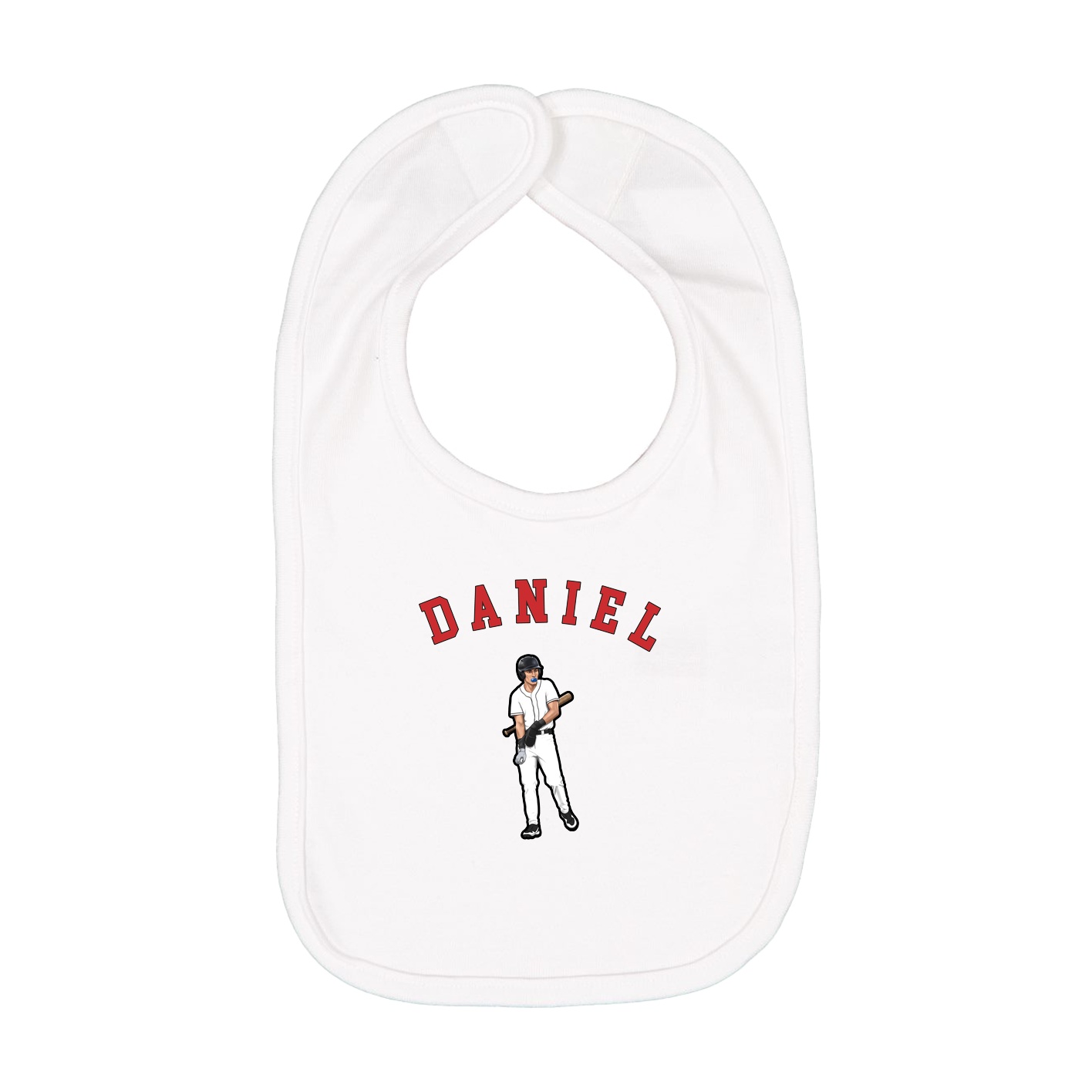 Infant Bib — Shirsey Arch in White