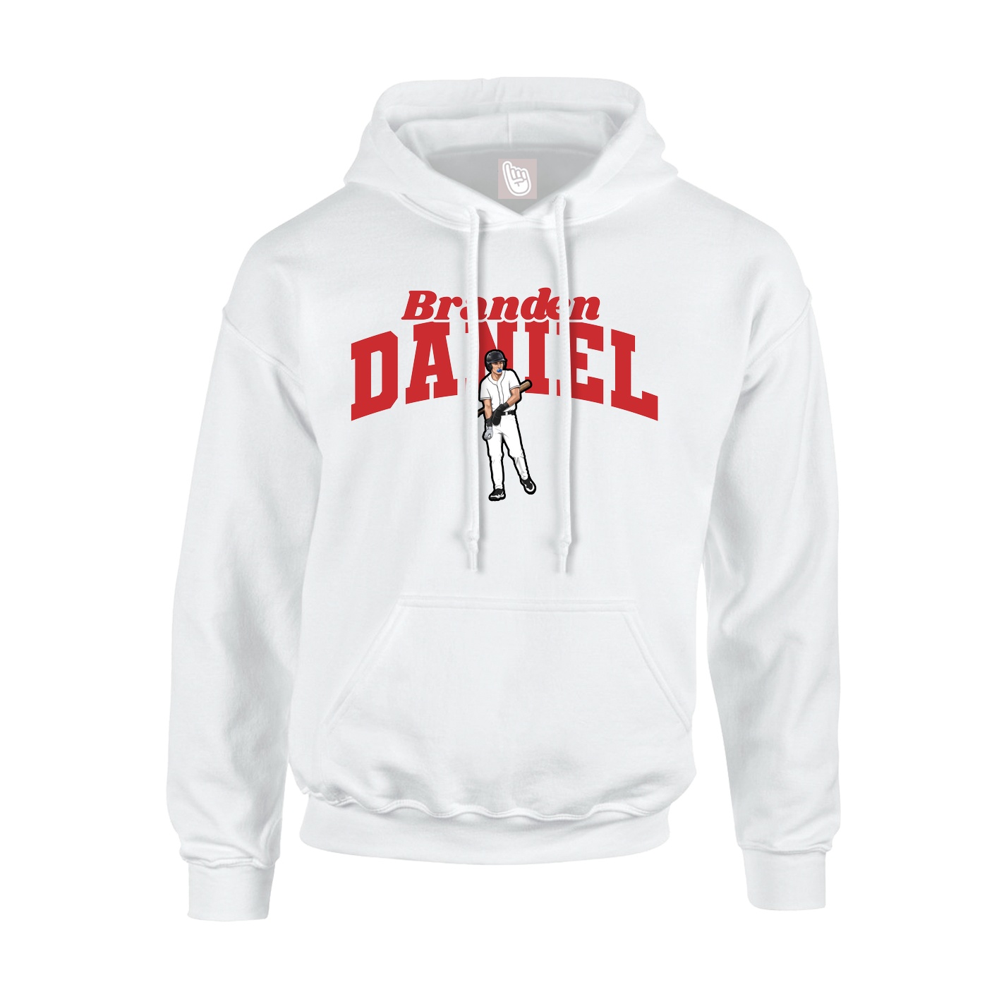 Hoodie — Signature Arch in White