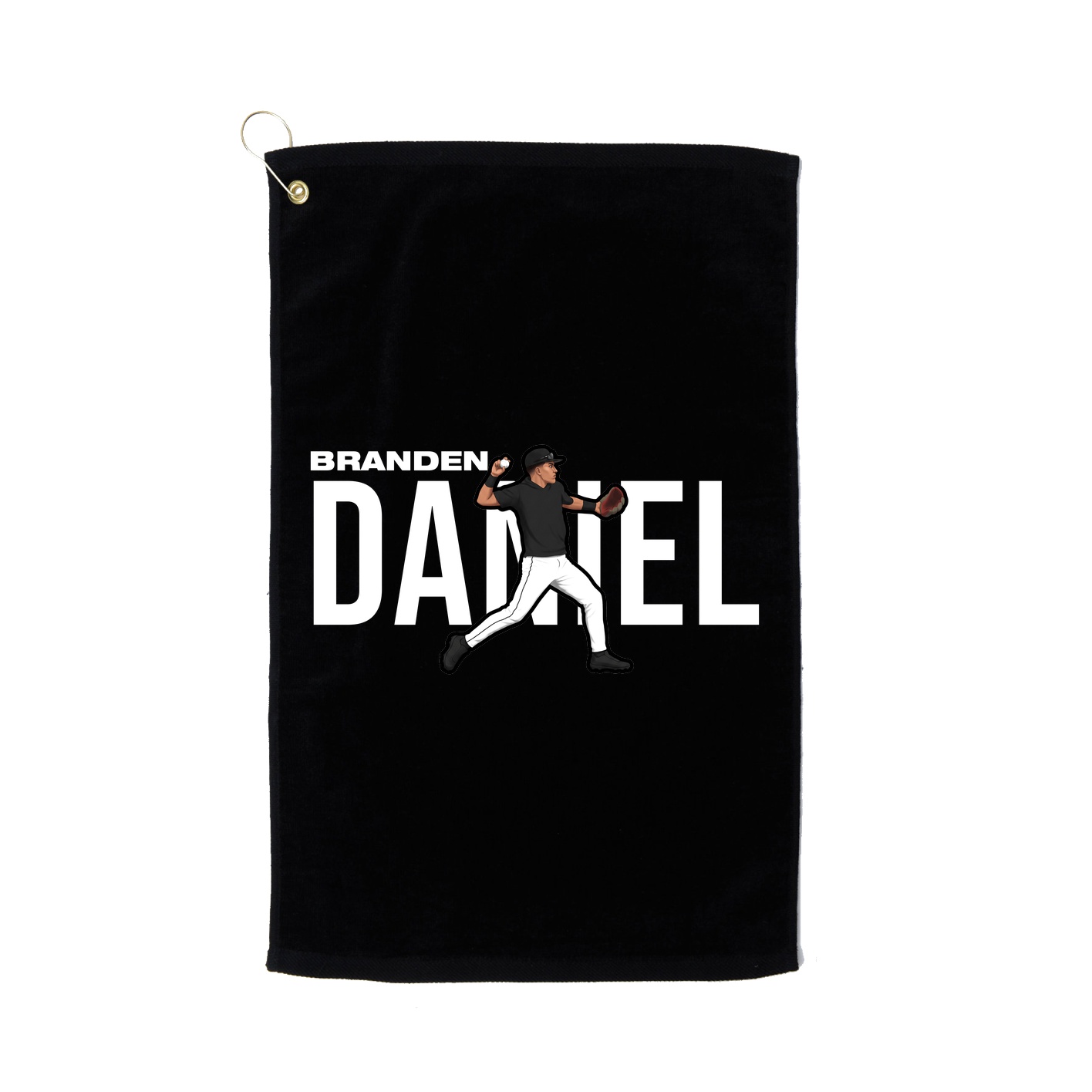Golf Towel — Player Name in Black