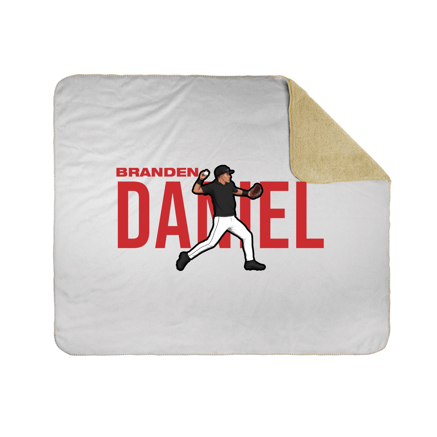 Throw Blanket — Player Name in White
