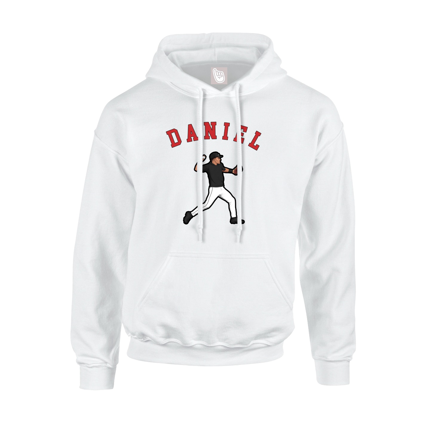 Youth Hoodie — Shirsey Arch in White