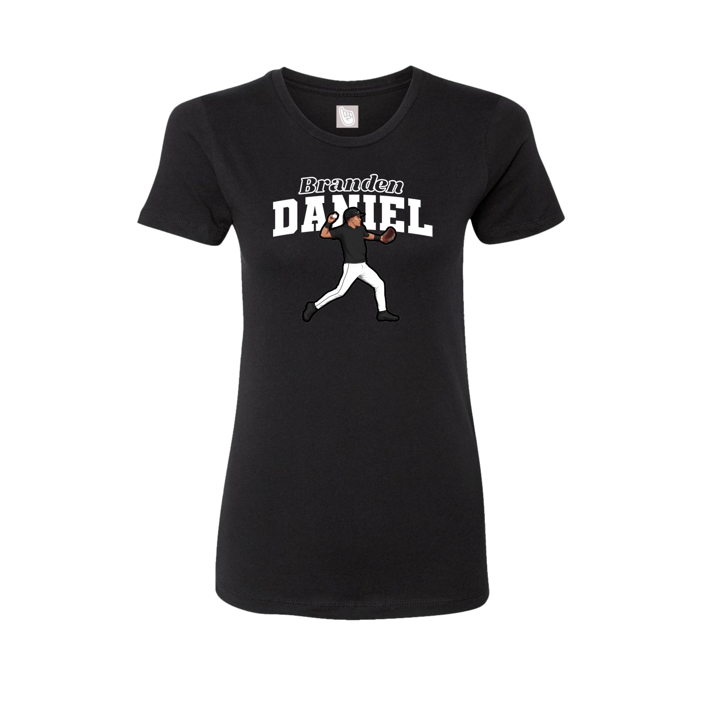 Womens Tee — Name Arch in Black