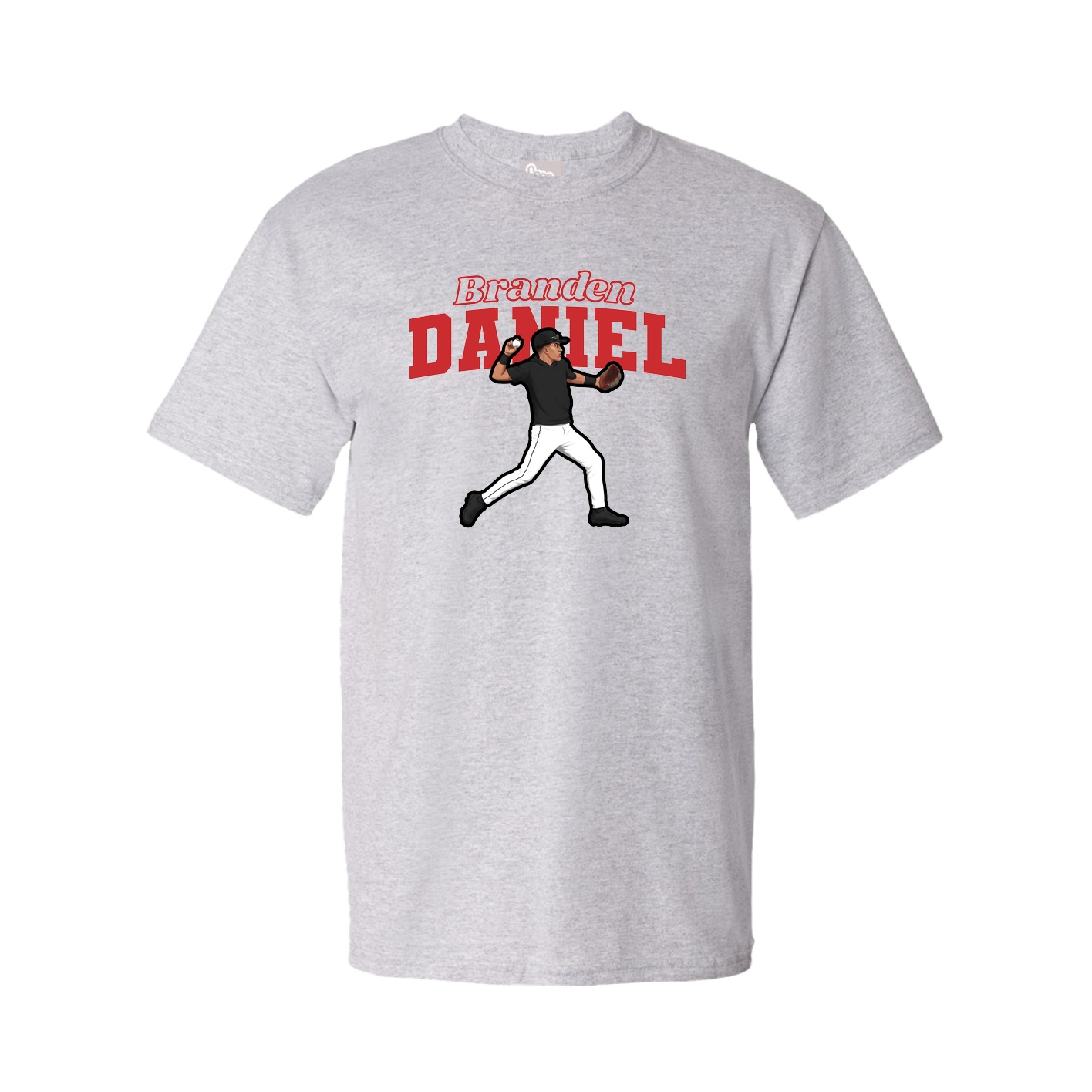 Youth Tee — Name Arch in Grey